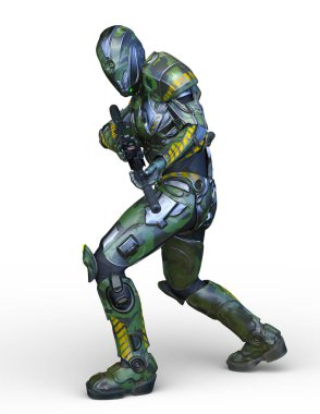 Siber adam 3D cg render