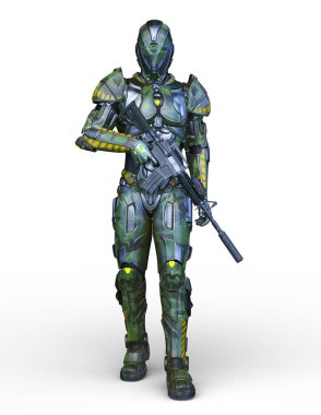 Siber adam 3D cg render