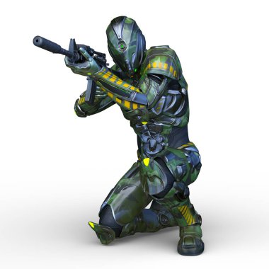 Siber adam 3D cg render