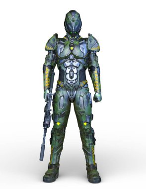 Siber adam 3D cg render