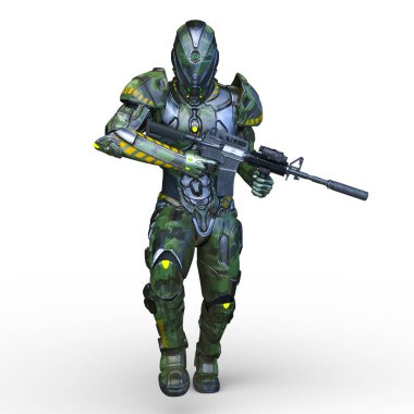 Siber adam 3D cg render