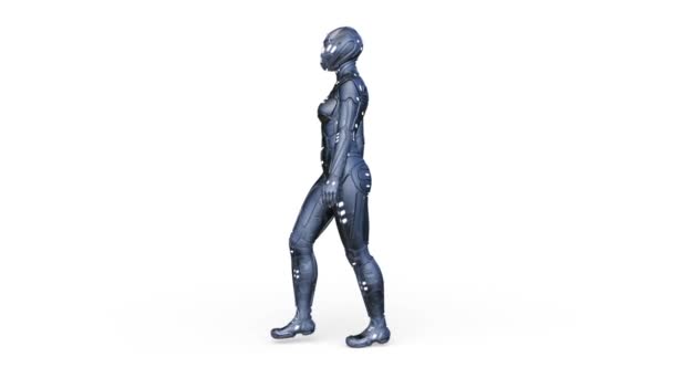 3D rendu CG de cyber-femme 