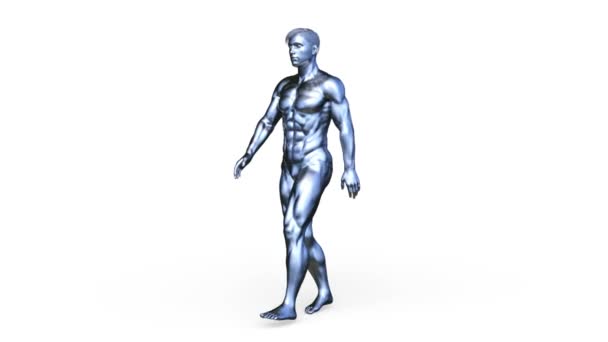 3D rendu 3D de l'homme d'argent 