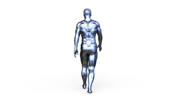 3D rendu 3D de l'homme d'argent 