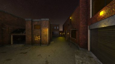 Alley geri 3d Cg render