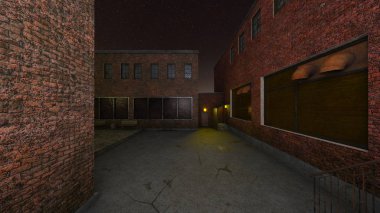Alley geri 3d Cg render