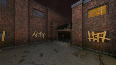 Alley geri 3d Cg render