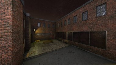 Alley geri 3d Cg render