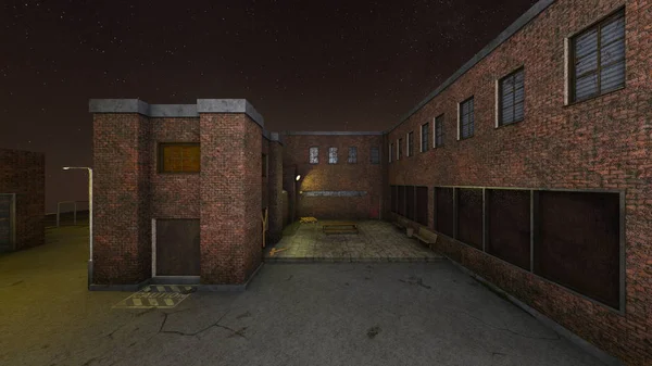 Rendering Alley Indietro — Foto Stock