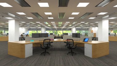 3D cg işleme Modern bina ofis