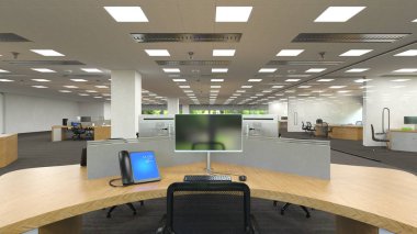 3D cg işleme Modern bina ofis
