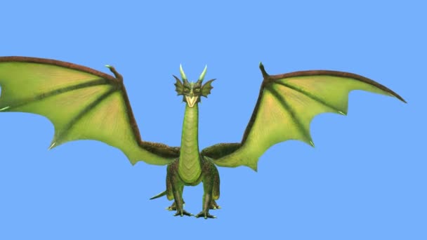 Rendering Flying Dragon — Video Stock