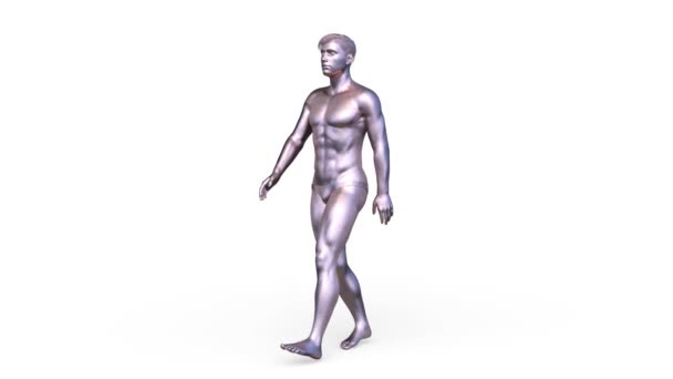 Rendering Silver Woman — Stockvideo