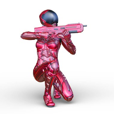 cyber kadının 3D cg işleme