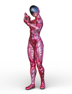 cyber kadının 3D cg işleme