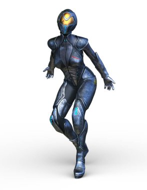cyber kadının 3D cg işleme