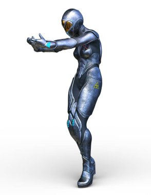 cyber kadının 3D cg işleme