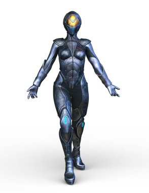 cyber kadının 3D cg işleme