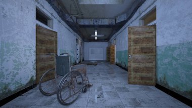 Terk edilmiş binanın 3d Cg render