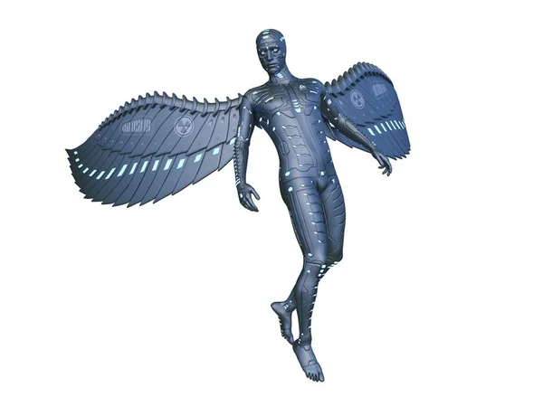 Rendering Cyborg Wings — Stock Photo, Image