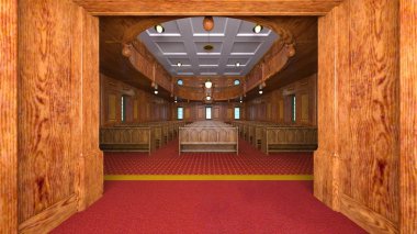 Sahne Alanı'nın 3D cg işleme