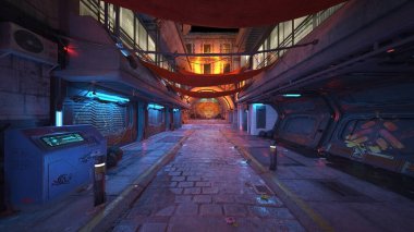 Şehir 3D cg render