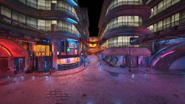 Şehir 3D cg render