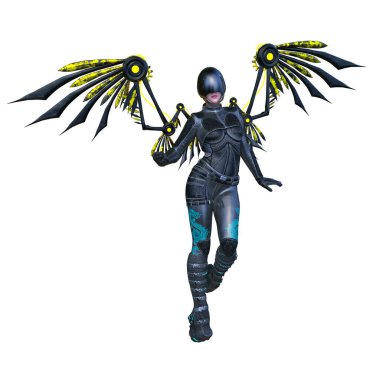 Kanat kadınının 3D CG canlandırması