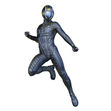 Siber adam 3D cg render