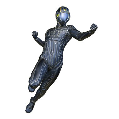 Siber adam 3D cg render