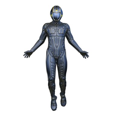 Siber adam 3D cg render