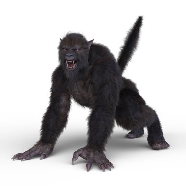 Goril canavarının 3D CG yorumlaması