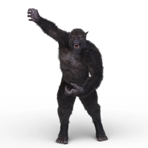 Rendering Del Mostro Gorilla — Foto Stock