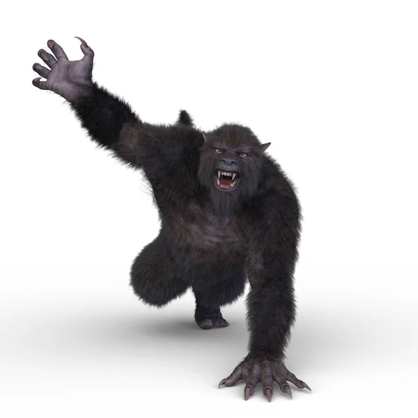 大猩猩怪物的3D Cg渲染 — 图库照片