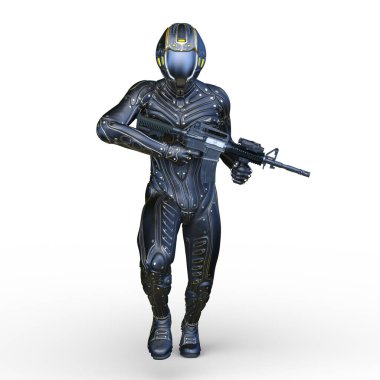 Siber adam 3D cg render