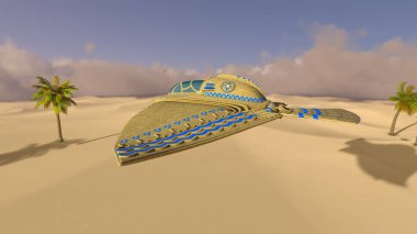 Uzay gemisi 3d cg render