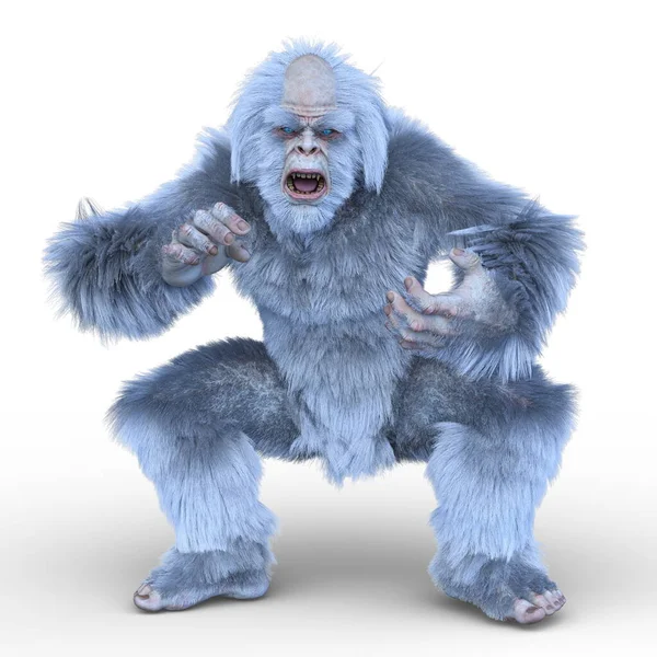 Renderização Monstro Gorila — Fotografia de Stock