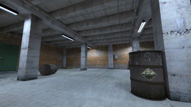 Beton binanın 3d Cg render