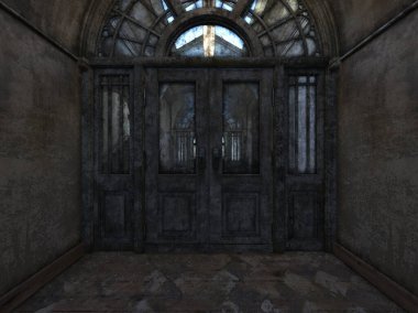 Terk edilmiş binanın 3d Cg render