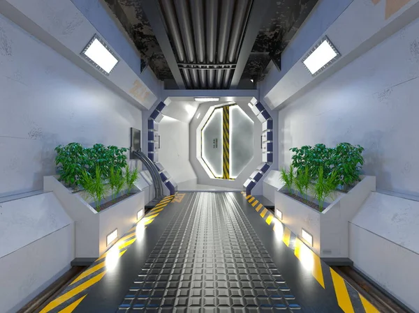 Rendering Technology Space — Stock Photo, Image