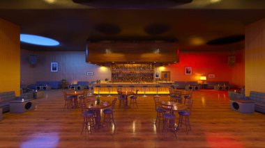 Restoranın 3B canlandırması