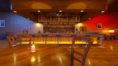 Restoranın 3B canlandırması