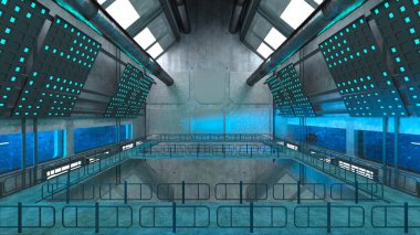 Modern binanın 3B görüntülemesi