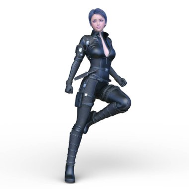 Havalı kadının 3B canlandırması