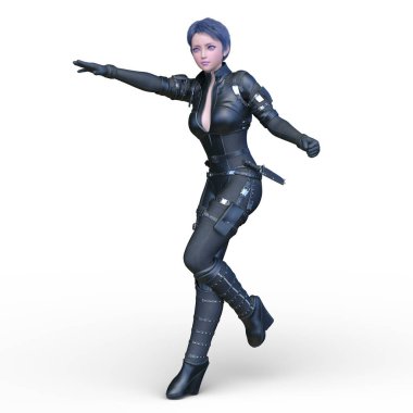 Havalı kadının 3B canlandırması