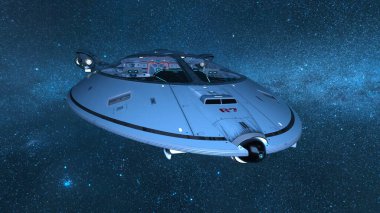 Uzay gemisinin 3 boyutlu görüntüsü. Bu görüntünün elementleri NASA tarafından döşenmiştir.