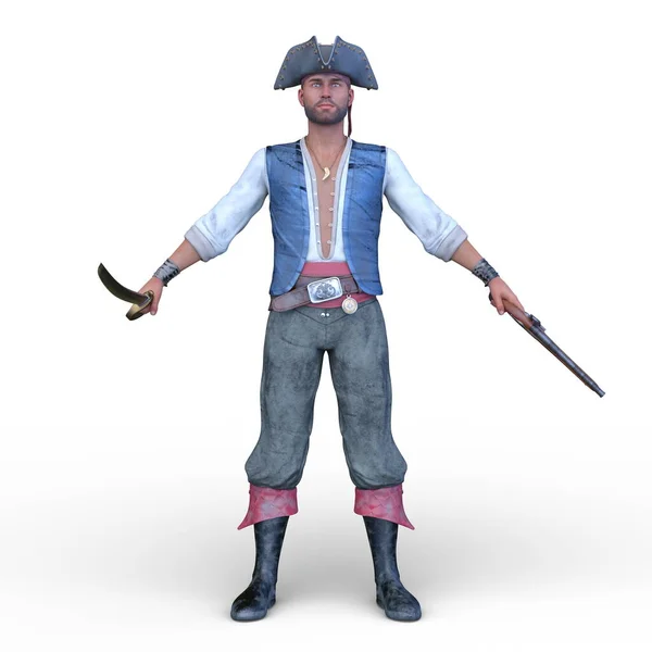 Rendering Pirate — Stock Photo, Image