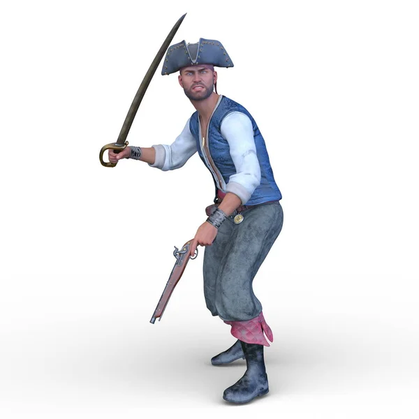 Rendering Pirate — Stock Photo, Image