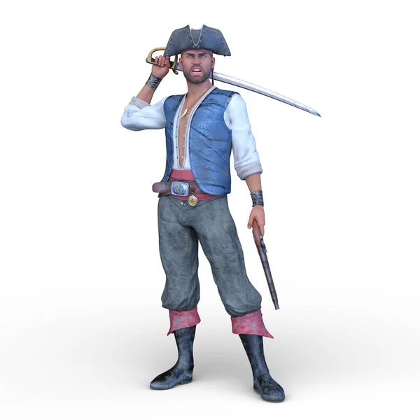 Rendering Pirate — Stock Photo, Image