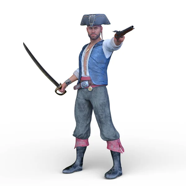 Rendering Pirate — Stock Photo, Image